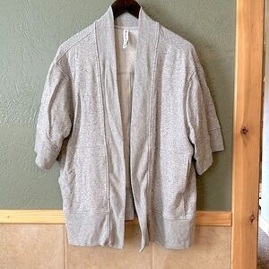 Heather gray jersey jacket that’s soft as hell!